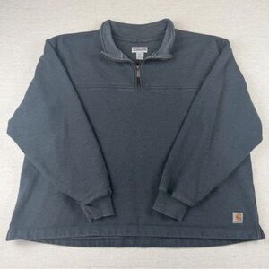 Men’s Charcoal Zip-Up Pullover Sweatshirt